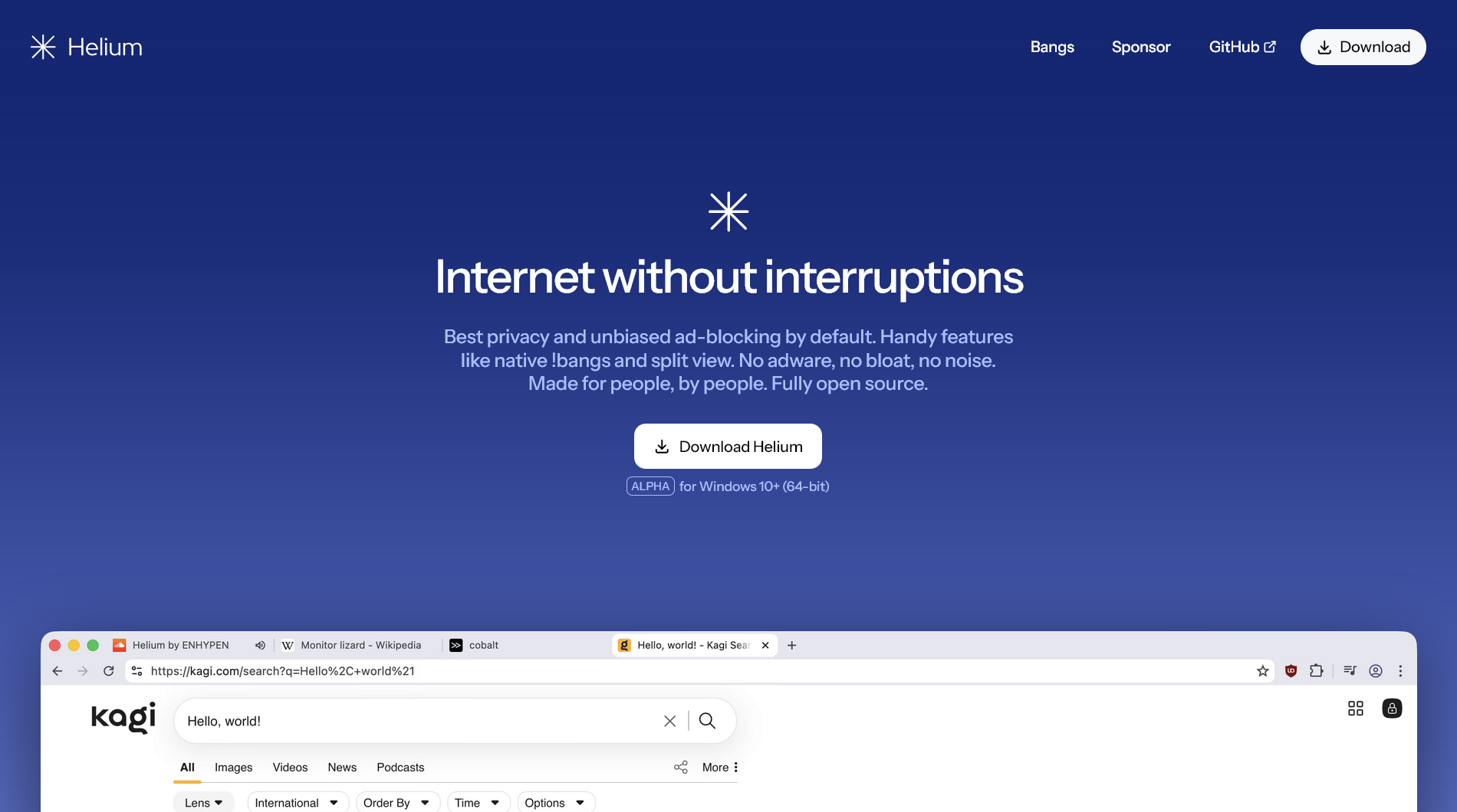Helium Browser